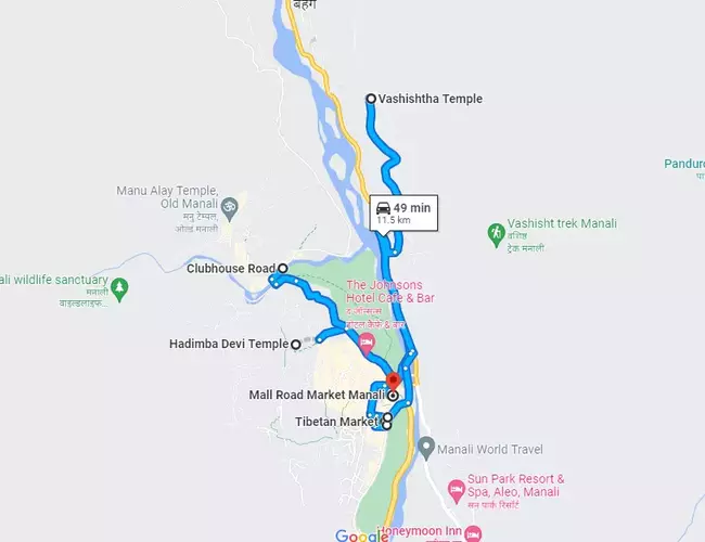 One day Manali Scooty Rental Itinerary